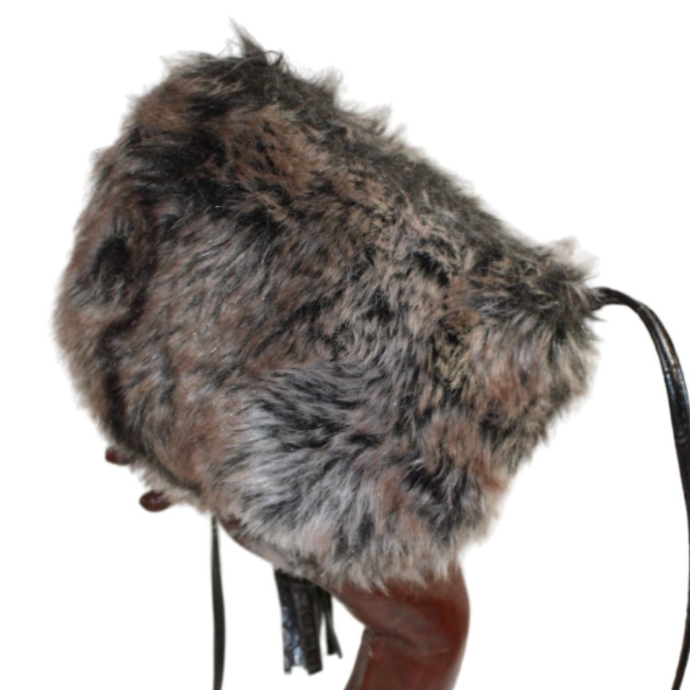 Bueno Funky Retro Faux Fur & Croc Leather Accent With Tassel Crossbody B… - Picture 5 of 6